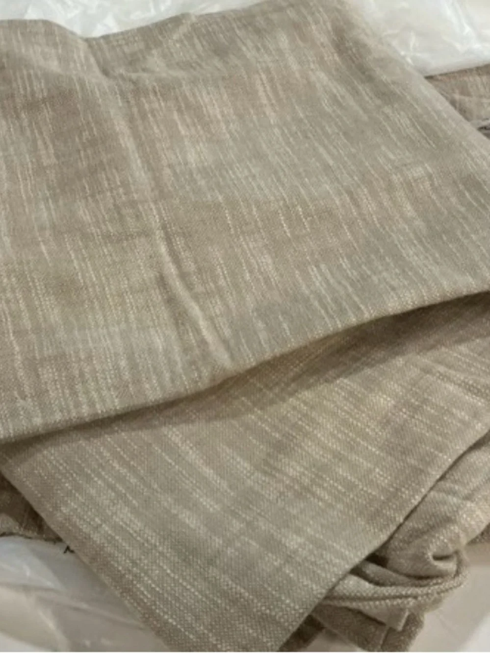 Quince Room Darkening Textured Cotton Curtain Panel - Oatmeal- 48x84